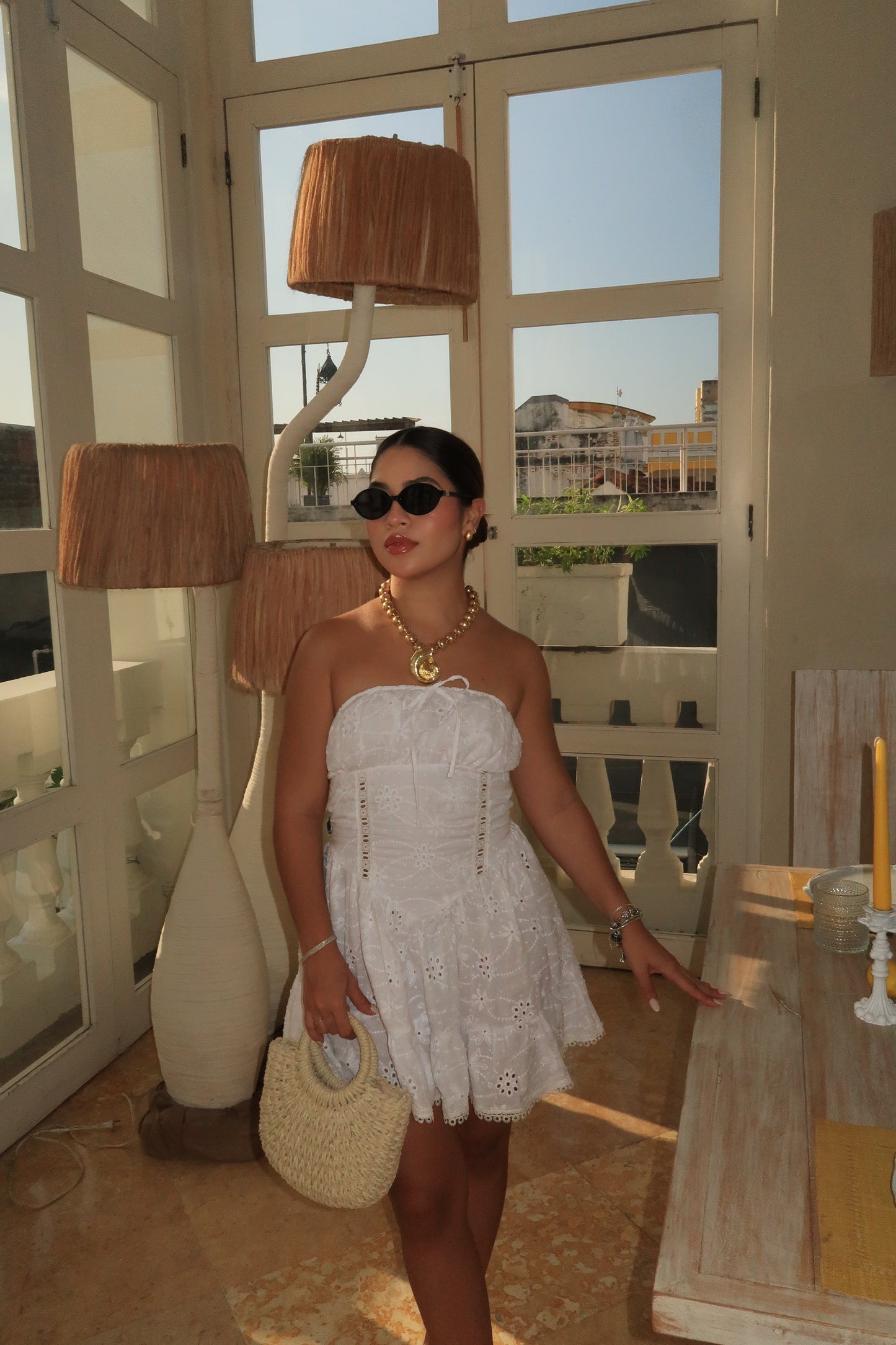 VESTIDO CELESTE